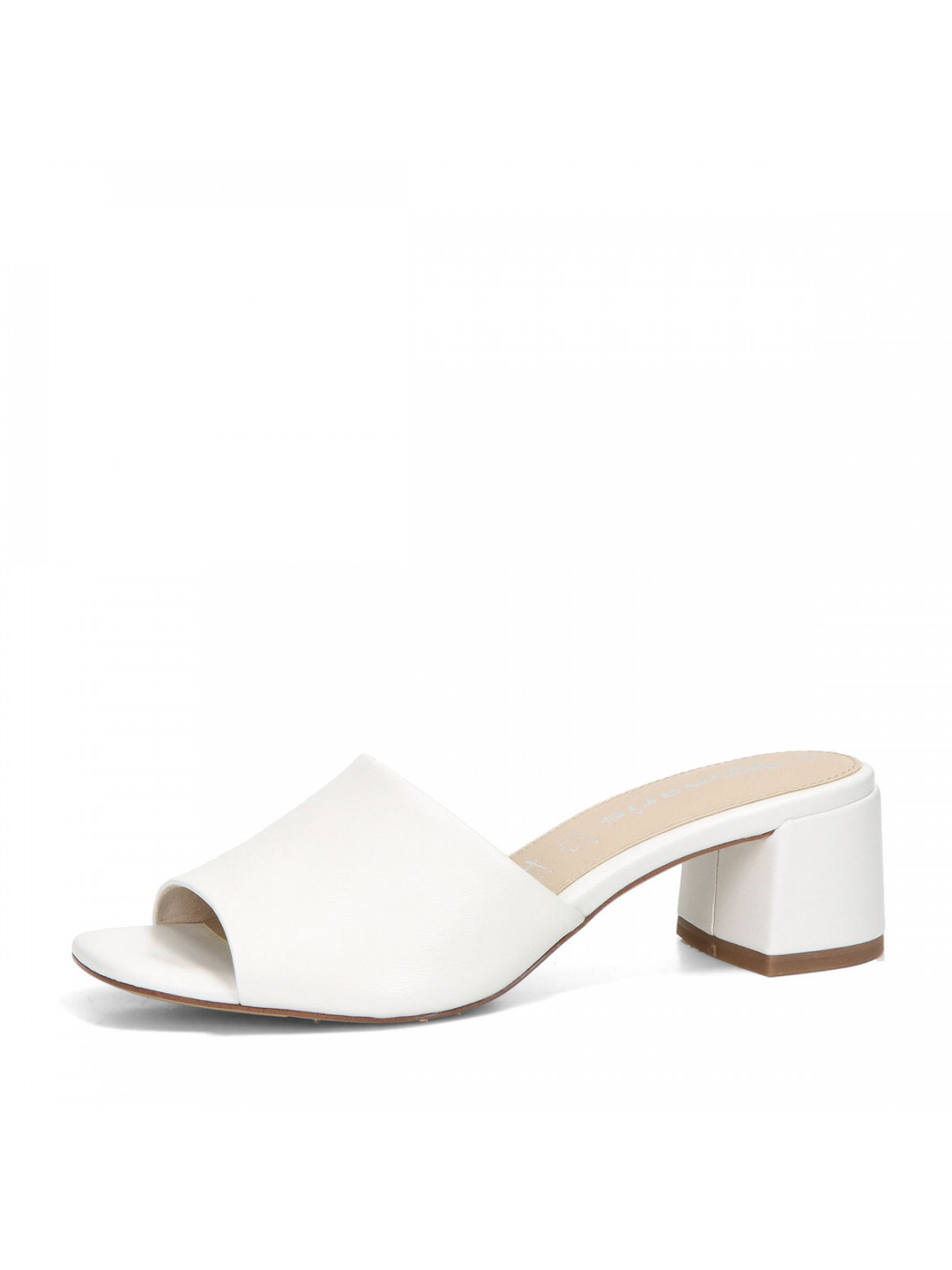 Tamaris dámské kožené pantofle – bílé – 41